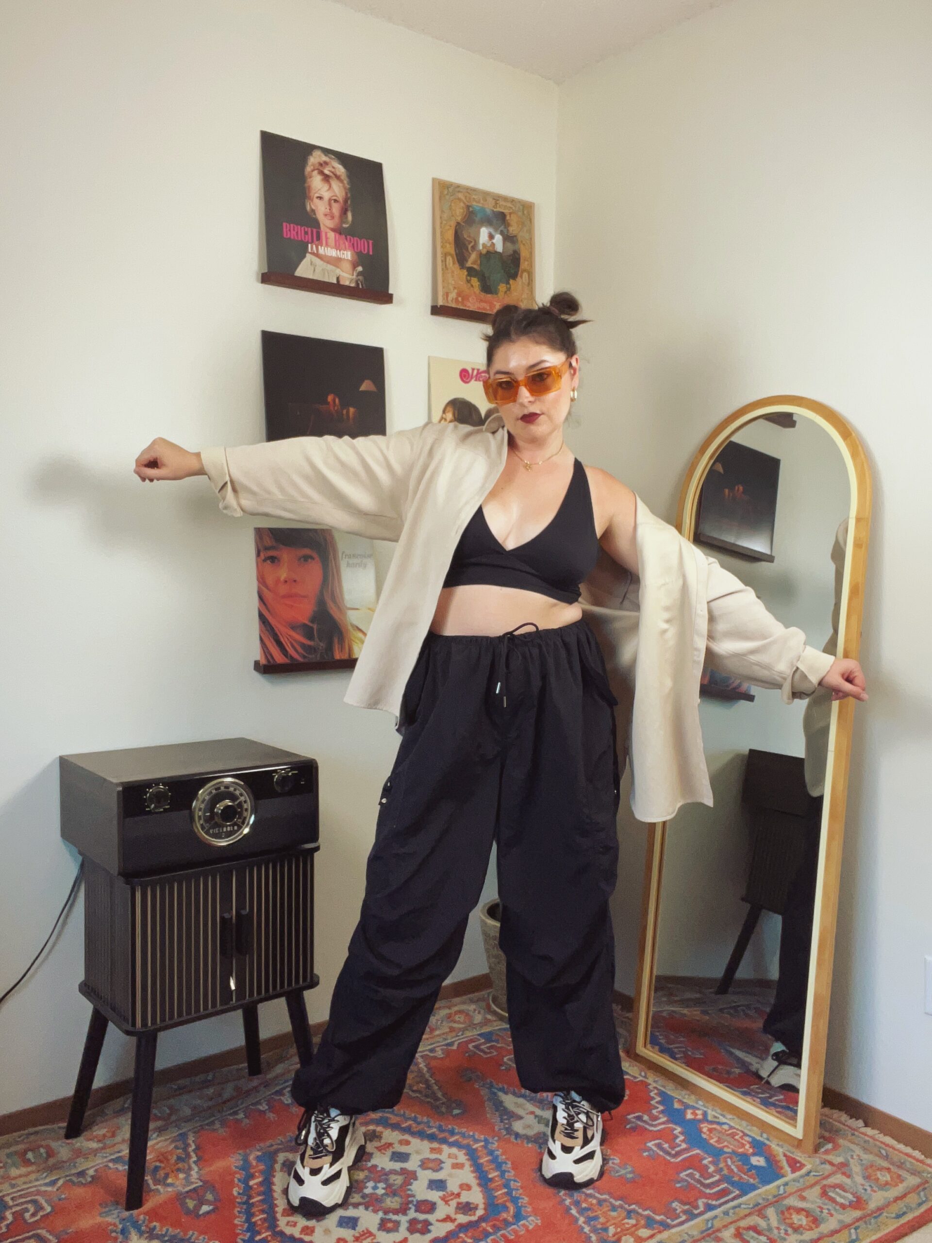 Bringing in Retro Edge with Parachute Pants