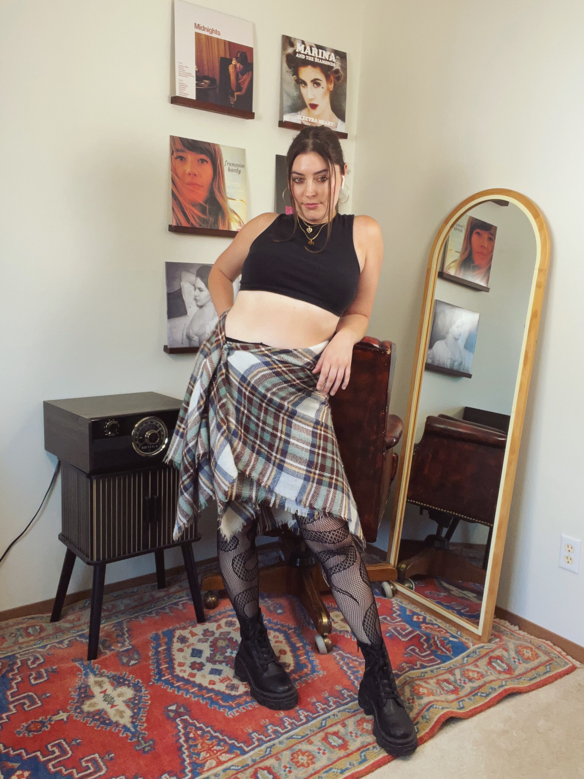DIY Fashion Hack: Transform Your Plaid Scarf Into a Skirt