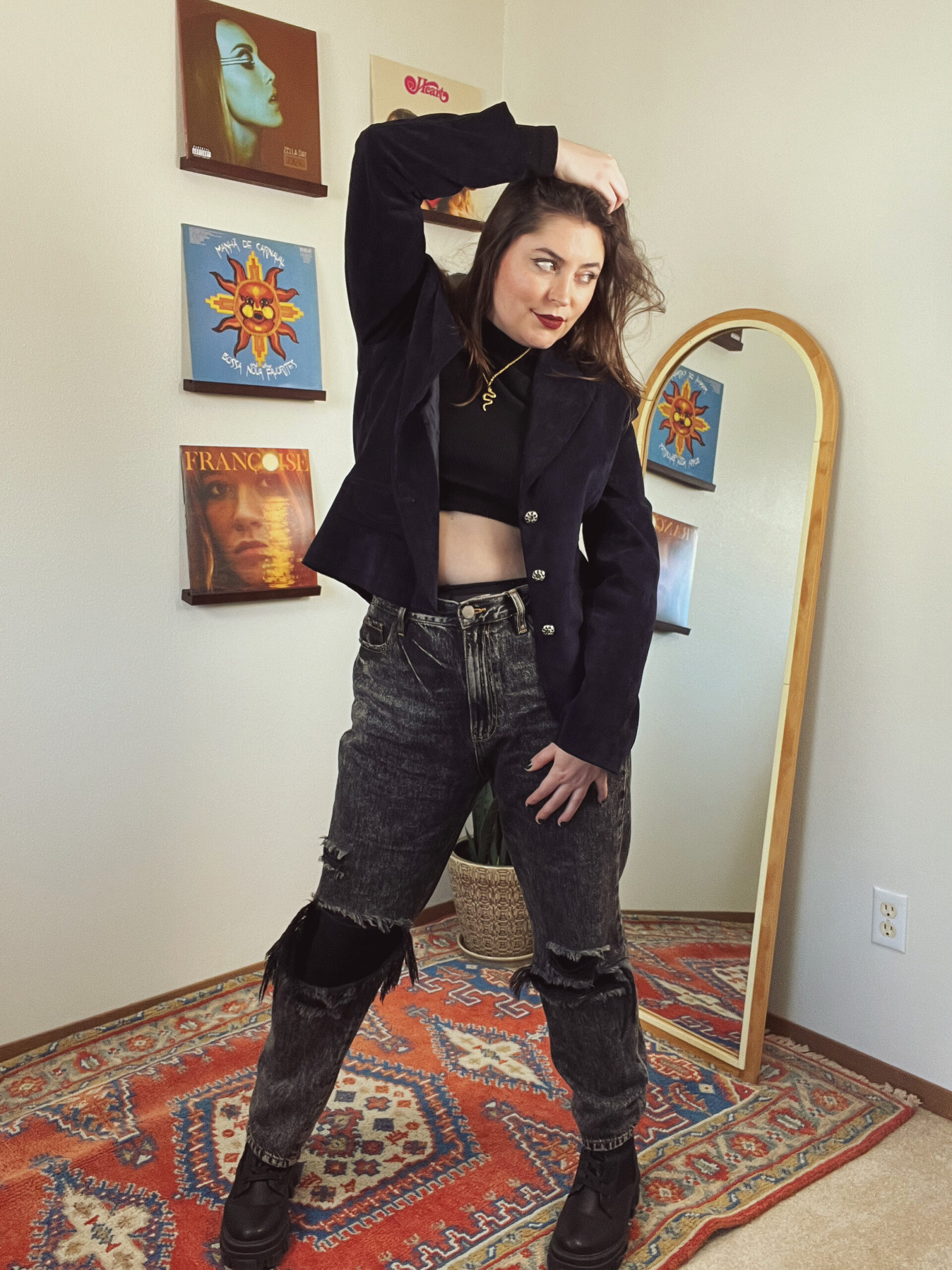 Add Class to Your Edgy Fit with a Stunning Blazer