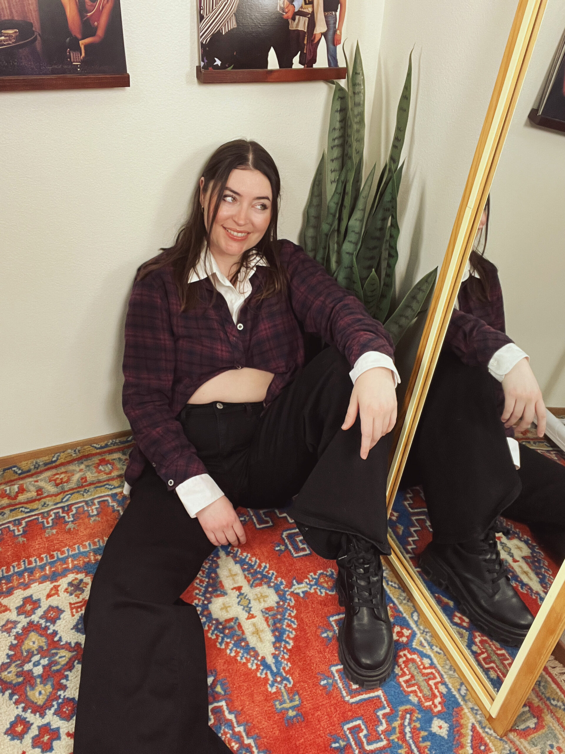 Two Collared Shirts Layered Makes for a Killer Outfit